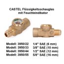CASTEL Schauglas mit Feuchteindikator und Bördelanschluss 1/4" (6mm)
