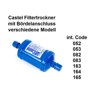 Castel Filtertrockner mit Bördelanschluss verschiedene Größen DF305/2 (DML 052)
