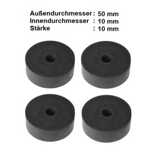 Schwingungsdämpfer aus Hartgummi 4 Stück 50 mm Durchmesser