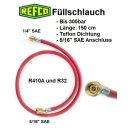 Refco High Quality Kältemittelschlauch, Füllschlauch 5/16" SAE 150 cm, rot