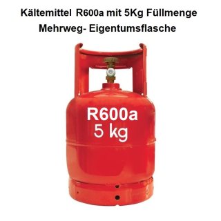 K&auml;ltemittel R600a Isobutan Eigentumsflasche 5 Kg