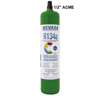 Kältemittel R134a Ersatzflasche für DIY-Kit 900g (Manometer mit 1/4" Anschluss)