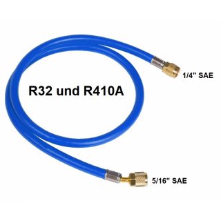 ITE Profi Kältemittelschlauch Füllschlauch, 5/16" SAE R32, R410A,  Farbe: Blau, 2 Längen verfügbar 90 cm