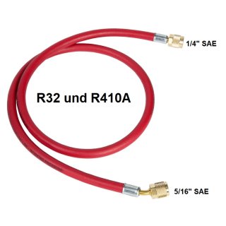 ITE Profi Kältemittelschlauch Füllschlauch, 5/16" SAE R32, R410A,  Farbe: Rot, 2 Längen verfügbar