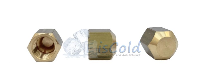 Carbole Brass AC Fitting Adapter – 7/16-20 Male To 1/2-20 ACME Female, Valve Core Kit