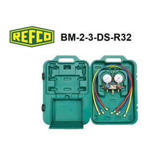 REFCO 2-Wege Manometer/Monteurhilfe BM2-3-DS-R32 inkl. Füllschlauch-Set