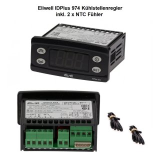 Eliwell IDPlus 974 (Nachfolger) Kühlstellenregler inkl. 2 Fühler 230 V